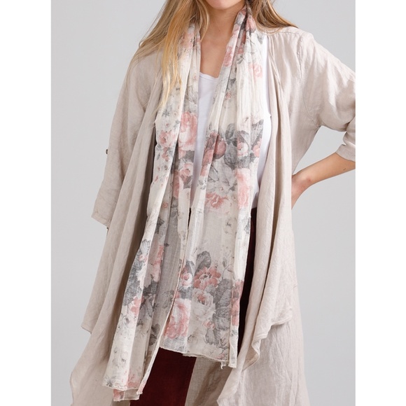 WOMEN'S - Italian Cotton Floral Scarves - Picture 3 of 10